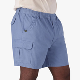 Jeep Mens Elasticated Cargo Shorts In Sky Blue