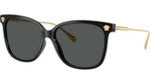Versace Womens Cat Eye Sunglasses In Black/Gold
