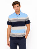 Pringle Mens Kai Mercerized Golfer In Blue Multi