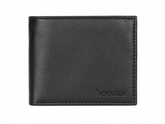 Voyger Mens Hunter Leather Tab Wallet In Black