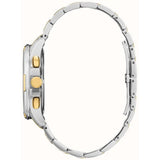 Citizen Mens Two Tone Eco Drive Classic Chronograph Stainless Steel Watch In Silver/Gold/Black Dial