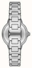 Armani Womens Black Dial Watch In Silver