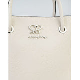 Sissyboy Debossed Print Tote Bag In Cream