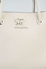 Sissyboy Debossed Print Tote Bag In Cream