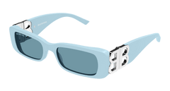 Balenciaga Sunglasses Womens In Silver Light Blue BB0096S-025