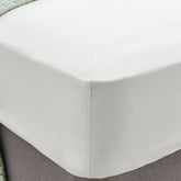 Egyptian Cotton T400 Extra Length Fitted Sheet In White