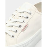 Calvin Klein Womens Vulc Platform Shoes In White