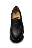 Zerga Mens Pienza Leather Shoes In Black
