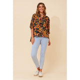 Stella Morgan Button Back Blouse In Black