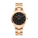 Daniel Wellington Iconic Rose Link Black Dial Watch