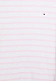 Tommy Hilfiger Womens Cool Stp C-Nk Short Sleeve Stripe Dress In White/Pink