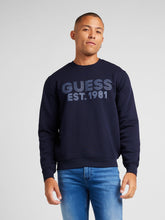 Guess Mens Beau Cn Sweatshirt In Navy