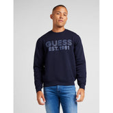 Guess Mens Beau Cn Sweatshirt In Navy