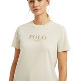 Polo Womens Ashley Mixed Logo T-Shirt In Birch