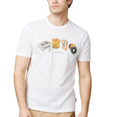 Ben Sherman Mens Beats & Blades T-Shirt In White