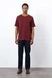 Antioch Mens Plain T-Shirt In Burgundy
