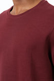 Antioch Mens Plain T-Shirt In Burgundy