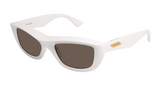 Bottega Veneta Sunglasses Unisex Ivory Brown Bv1326S-004