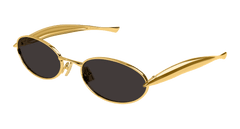 Bottega Veneta Sunglasses Unisex In Gold Grey BV1386S-001