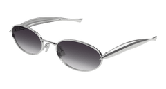 Bottega Veneta Sunglasses Unisex In Silver Grey BV1386S-003
