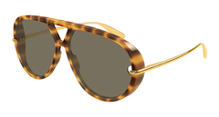 Bottega Veneta Sunglasses Unisex In Havana Gold BV1274S-005