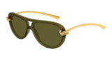 Bottega Veneta Sunglasses Womens In Gold Green BV1418S-003
