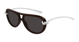 Bottega Veneta Sunglasses Womens In Havana Silver Grey BV1418S-002