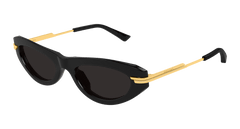 Bottega Veneta Sunglasses Womens In Black Gold Grey BV1368S-001