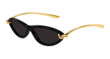 Bottega Veneta Sunglasses Womens In Black Gold Grey BV1390S-001