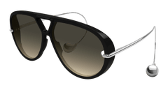 Bottega Veneta Sunglasses Womens in Black Silver Brown BV1273S-010