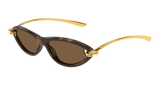 Bottega Veneta Sunglasses Womens In Havana Gold Brown BV1390S-002