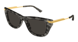 Bottega Veneta Sunglasses Womens In Havana Gold Grey BV1369S-003