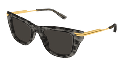 Bottega Veneta Sunglasses Womens In Havana Gold Grey BV1369S-003
