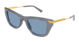 Bottega Veneta Sunglasses Womens In Light Blue Gold Blue BV1369S-005