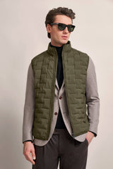 Bugatti Mens Sleeveless Jacket In Olive
