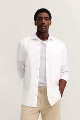 Bugatti Mens Casual Long Sleeve Shirt In White