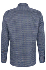 Bugatti 9750 78604C Mens Navy Long Sleeve Casual Shirt