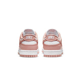 Nike Womens Dunk Low Sneakers In White/Rose Pink