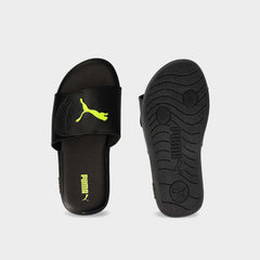 Puma Boys Sporty Velcro Slides In Black