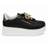 Sissy Boy Womens Gabriella Sneakers With Charms In Black