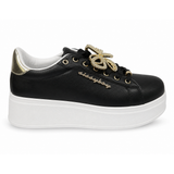 Sissy Boy Womens Gabriella Sneakers With Charms In Black