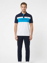 Harmont & Blaine Mens Color Block Polo Shirt 3D Logo In Navy