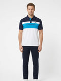 Harmont & Blaine Mens Color Block Polo Shirt 3D Logo In Navy
