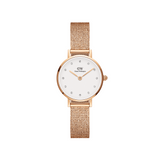 Daniel Wellington Petite Lumine Pressed Melrose Womens Watch In Rose Gold