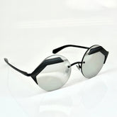 Bvlgari Silver Mirror Sunglasses For Men In Black
