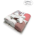 Mother's Choice 3Pc Hooded Towels And 3Pc Facecloths In Pink Plants