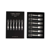Carrol Boyes Cake Fork Set Of 6-Daffodil