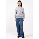Calvin Klein Womens Archive Logo French Terry Sweatshirt In Grey