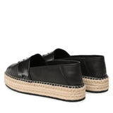 Calvin Klein Womens Flatform Espadrille In Black