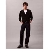 Calvin Klein Recycled Wool Comfort Cardigan In Black